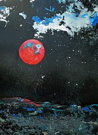 Roter-Mond 60 x 80 cm